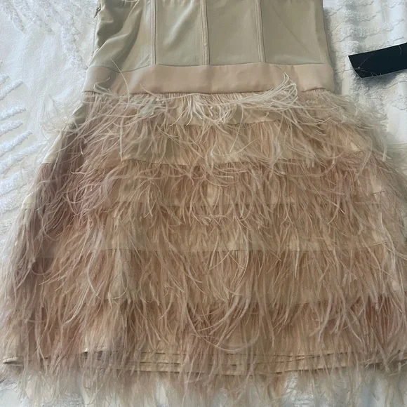 Bebe Feather Dress - Picture 2 of 3